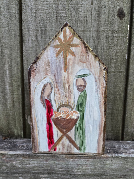 A Savior Is Born (4x6 Wood Block)