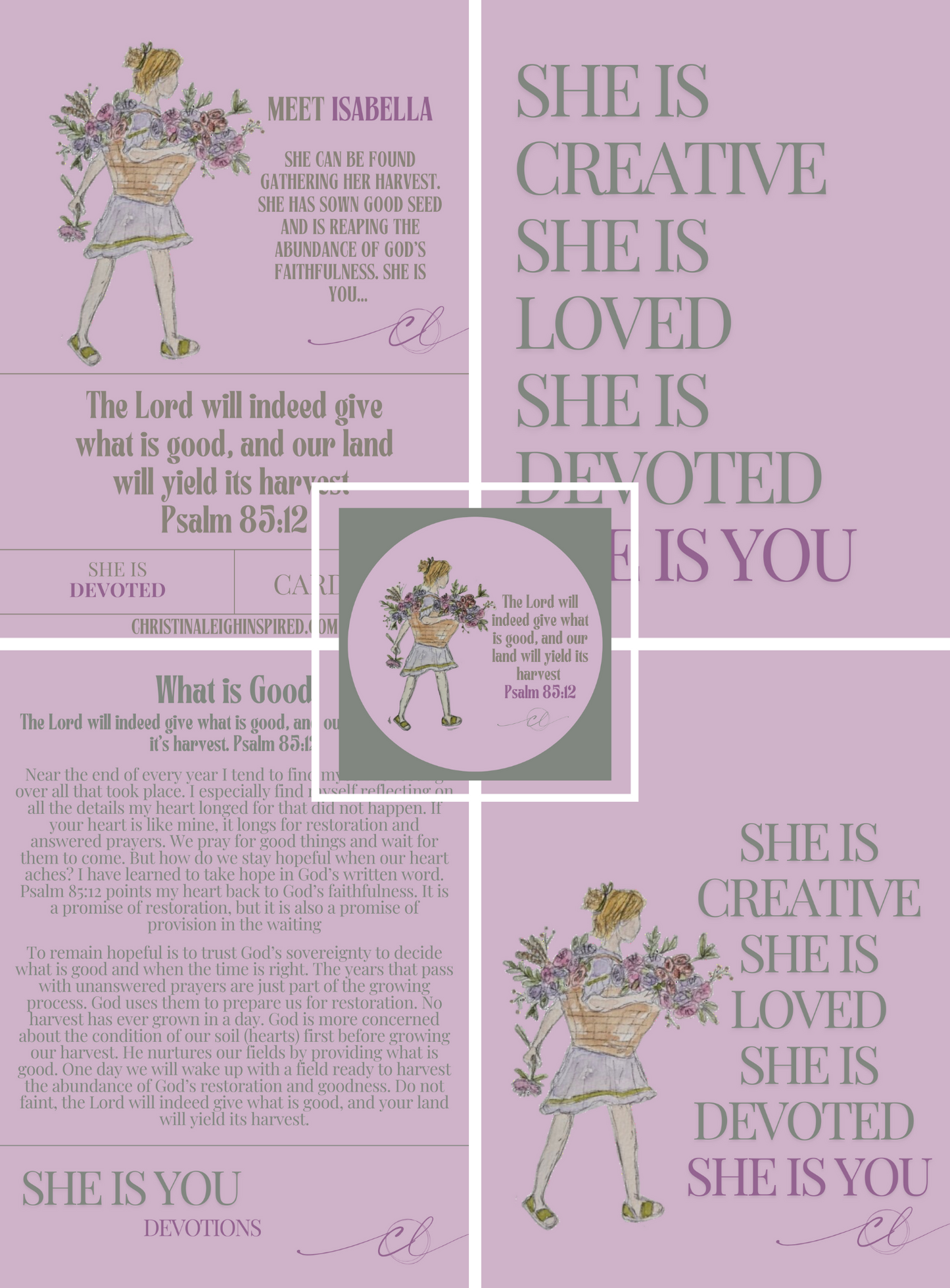 "SHE IS DEVOTED" Devotion and Collectable Card and Sticker Bundle (4 SHE IS YOU GIRLS options available)