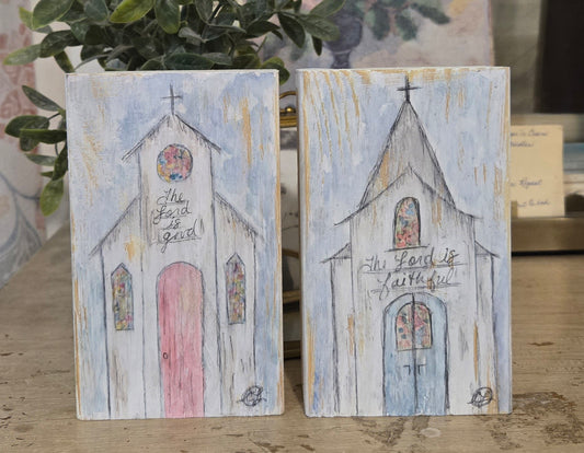 The Lord is- Church Collection (4x6 Wood Block)