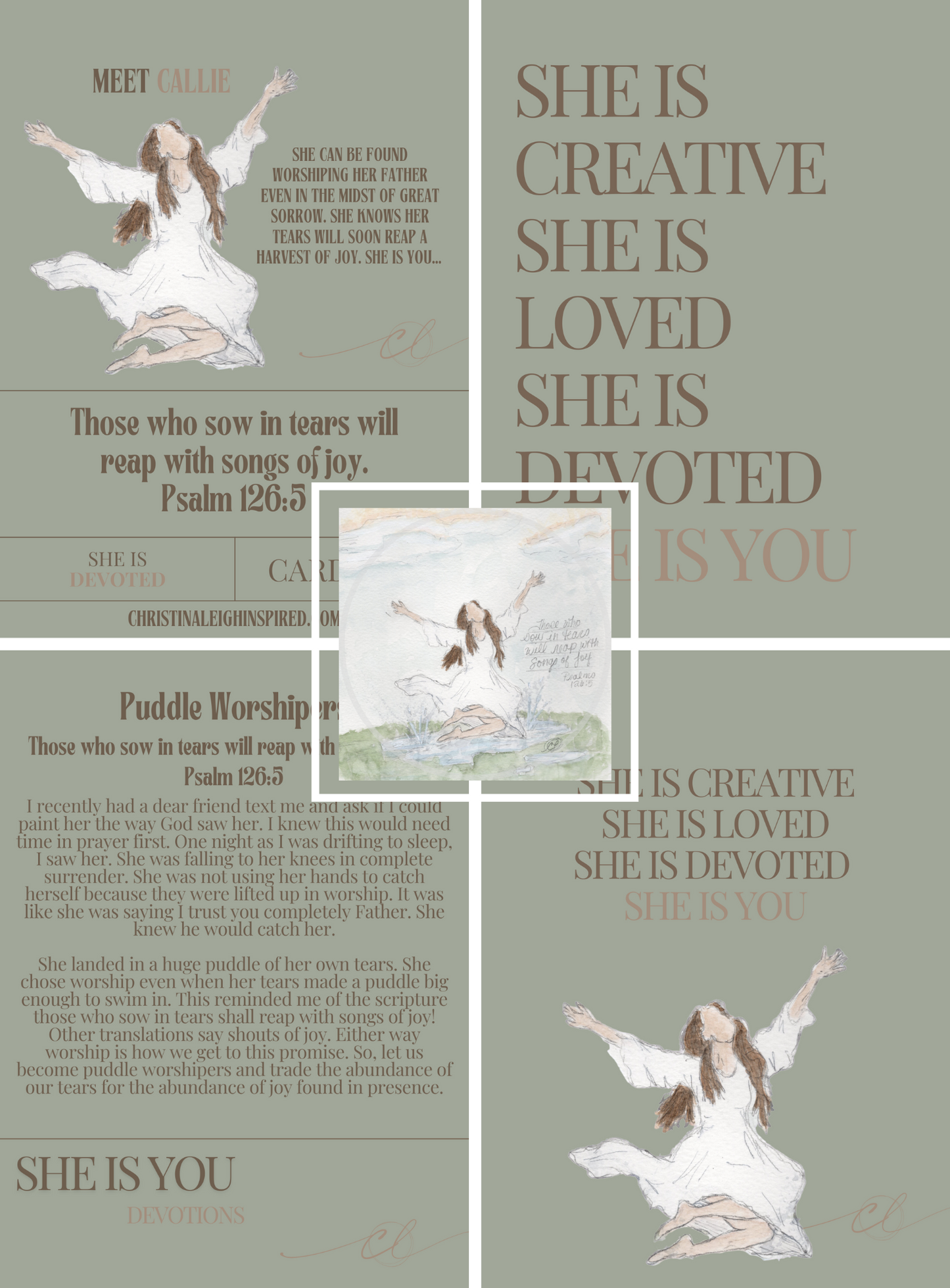 "SHE IS DEVOTED" Devotion and Collectable Card and Sticker Bundle (4 SHE IS YOU GIRLS options available)