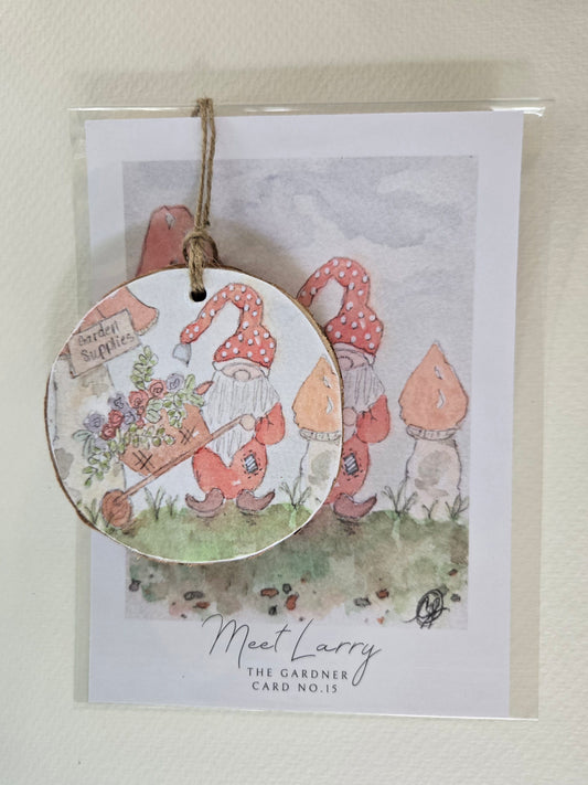 Larry Ornament with Collective Cards