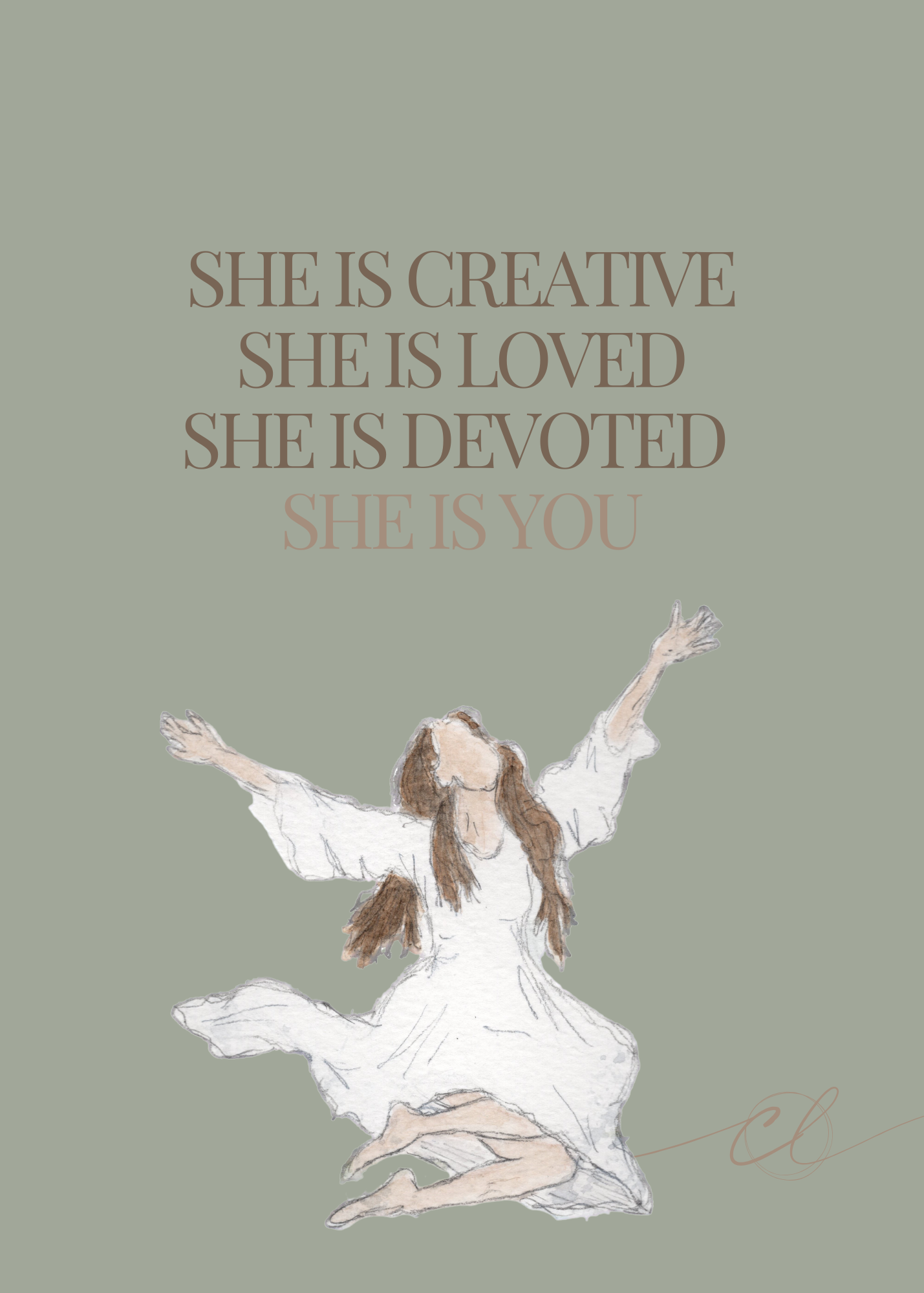 FREE downloadable "She Is Devoted" devotional card (Callie)