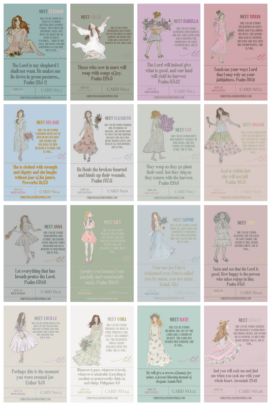 SHE IS DEVOTED COLLECTABLE CARD (16 SHE IS YOU GIRL options to choose from)